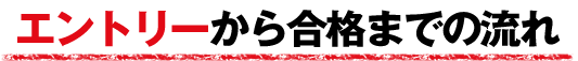 エントリーから合格までの流れ